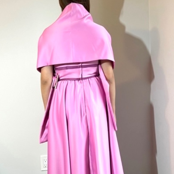 Pink Party New Dress With Tag With Scarf and Straps - Picture 2 of 7